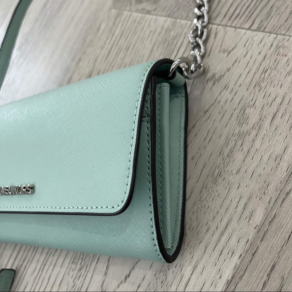MICHAEL KORS | Jet Set Wallet On A Chain NWT - Picture 10 of 11